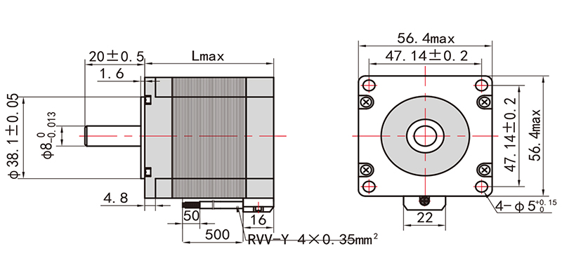 57系列步進(jìn)電機(jī)NEMA23-23HS100